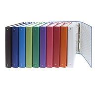 Exacompta - réf. 51330E - 1 Classeur rigide rembordé PP - 4 anneaux ronds diamètre 30 mm - Dos 40 mm - Dimensions extérieures : 32 x 26 cm - Format à classer A4 - 10 coloris aléatoires