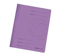 Classeur Herlitz 10902450, A4, agrafage commerciale et compétent, carton de Manille, 25 pièces, blanc Violett