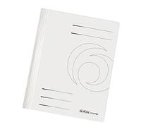 Classeur Herlitz 10902450, A4, agrafage commerciale et compétent, carton de Manille, 25 pièces, blanc Weiß