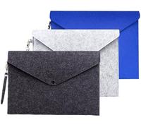 Classeur léger A5, noir, gris et bleu, avec fermeture à pince