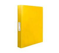 Classeur liderpapel 4 anneaux 25 mm mixtes polypropylène DIN A4 jaune fluor opaque