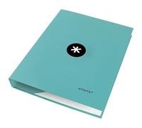 Classeur liderpapel antartik a4 doublé 4 anneaux 25 mm ronds couleur menthe