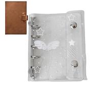 Classeur M5 - Couverture portable transparente à 6 trous, support de planificateur de poche mignon, organisateur de style Filofax rechargeable | Système de planification hebdomadaire quotidienne des v