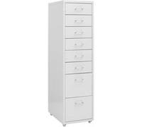 Classeur mobile Gris 28x41x109 cm Métal