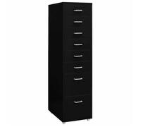 Classeur mobile Noir 28x41x109 cm Métal - Cadre durable - design élégant(12871)