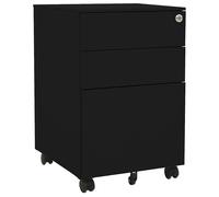 vidaXL Classeur mobile Noir 39x45x60 cm