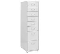 Classeur mobile - vidaXL - Métal - Gris - 8 tiroirs - 28x41x109 cm