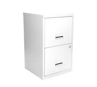Classeur monobloc 2 tiroirs - blanc