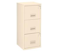Classeur monobloc 3 tiroirs - beige