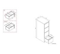 Classeur monobloc Pro 4 tiroirs pour dossiers suspendus blanc