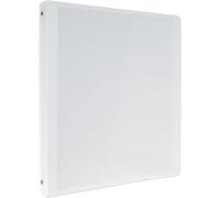 Classeur Neutre A4 Dos 30mm 4 Anneaux Ronds Couverture Polypro Blanc (Lot de 5)