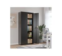 Classeur noir 90x40x200 cm acier 339762