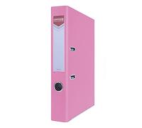 Classeur Office Product Officer avec bord renforcé A4/55 mm Rose/Archivage de documents/Type-A4/55/Kind-Coated/Pockets-On Spine/Material-Cardboard/PP/Bande de renfort avec une barre