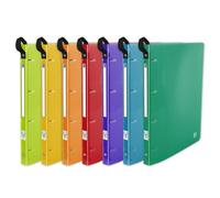 Classeur Oxford school life up A4+ Dos20 4anneaux rond polypro assorti
