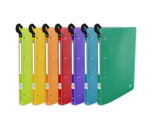 Classeur Oxford school life up A4+ Dos20 4anneaux rond polypro assorti