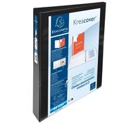 Classeur personnalisable rigide 2 poches KreaCover - 4 anneaux en D 30mm - A4 maxi - Noir
