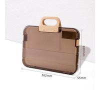 Classeur Portable De Couleur A4 En Plastique Transparent, Organisateur De Bureau, Bloc De Documents, Porte-Documents, Papeterie, Boîte De Fichiers