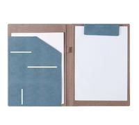 classeur Porte-bloc-notes Padfolio, Porte-bloc-notes De Rangement En Similicuir, Format Lettre A4, Bloc-notes For École De Commerce, Bureau, Conférence pochette(Blauw)