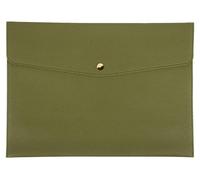Classeur pour documents A4, en cuir PU, étanche, de couleur verte
