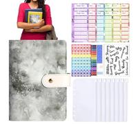 Classeur pour économiser de l'argent | Classeur A6, enveloppe de carnet de notes, organiseur de factures avec cartes budgétaires pour adultes et , planification scolaire, maison, voyage, budget