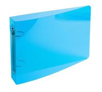 Classeur pour fiches bristol 100x150 2 anneaux 25mm polypropylène Crystal colours - Couleurs assorties