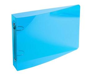 Classeur pour fiches bristol 100x150 2 anneaux 25mm polypropylène Crystal colours - Couleurs assorties