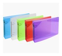 Classeur pour fiches bristol 125x200 2 anneaux 25mm polypropylène Crystal colours - Couleurs assorties