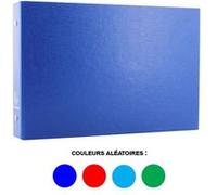 Classeur rembordé polypropylène avec intercalaires pour fiches bristol 148x210 2 anneaux 25mm - Couleurs assorties