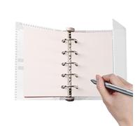 Classeur pour photocartes, couverture de cahier à 5 anneaux rechargeable - Classeur triptique transparent M5 | Pour rangement de documents scolaires et domestiques