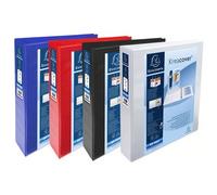 Classeur PP personnalisable Kreacover - 4 anneaux en D 15mm - A4 maxi - Bleu