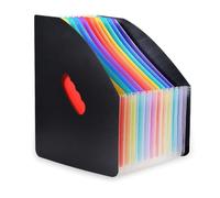 Classeur Rangement, A4 Porte Revue, Organiseur Documents, Range Document, Trieur à Soufflets, Extensible Rangement Papier, pour Classer les Dossiers et les Fichiers de Stockage (Noir)