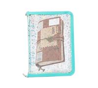 Classeur rechargeable transparent - Organiseur pour documents, autocollants, journaux, cartes, billets et reçus avec couverture en PVC durable, idéal pour l'école, les affaires, les réunions, la