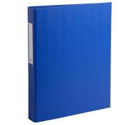 Classeur rembordé polypropylène 2 anneaux ronds de 25mm sur 3eme de couverture - Bleu