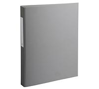 Classeur rembordé polypropylène 2 anneaux ronds de 25mm sur 3eme de couverture - Gris