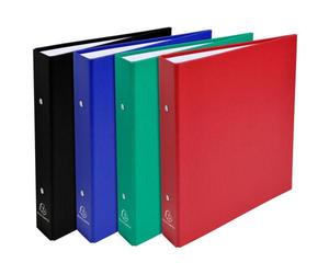 Classeur rembordé prolypropylène 2 anneaux 30mm - A5 - Couleurs assorties