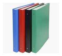 Classeur rembordé PVC 4 anneaux 30mm - A4 maxi 24x32cm - Couleurs assorties