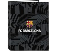 Classeur - Safta - F.C. Barcelona - Noir - 4 Anneaux - Résistant - Pour Enfants