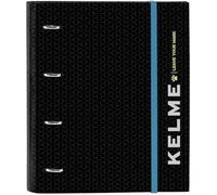 Classeur - Safta - Kelme Iron - 4 Anneaux De 35 Cm - 100 Feuilles A4 - Couverture Rigide Noire