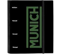 Classeur - Safta - Munich Caviar - 4 Anneaux - 100 Feuilles A4 - Noir