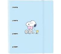 Classeur - Safta - Snoopy Love - 4 Anneaux De 35 Cm - 100 Feuilles A4 - Couverture Rigide