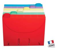Classeur Smartfolder perforé, format A4, 100 pièces, avec intercalaires, 3 rabats, fermeture velcro, 100 % recyclé,