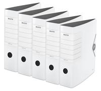 Classeur Solid A4 plastique 82mm blanc paquet de 5
