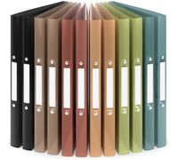 Classeur souple A4 (lot de 12) - ACROPAQ - Collection Nature - Dos 2,5 cm - 2 anneaux 16 mm - Jusqu'à 100 feuilles