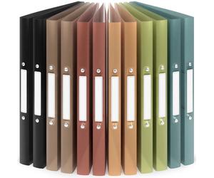 Classeur souple A4 (lot de 12) - ACROPAQ - Collection Nature - Dos 2,5 cm - 2 anneaux 16 mm - Jusqu'à 100 feuilles