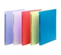 Exacompta - Réf. 54169E - Carton de 20 classeurs souples PP Chromaline - 2 anneaux ronds 15 mm - Dos 20 mm - Dimensions extérieures : 32 x 25 cm - Format à classer A4 - Assortis