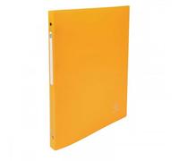Classeur - Souple - Fin - Jaune - Dos 15mm - 4 Anneaux - Polypro - Exacompta