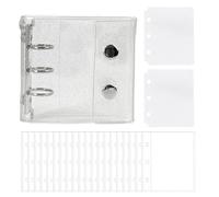 Classeur transparent - Carnet de notes pour collecter des cartes photo, livre pour ranger des photos, pour cartes, reçus, billets, petits accessoires, école, bureau, réunions d'affaires, étudiants