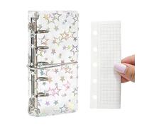Classeur transparent rechargeable avec sangle | Classeur transparent M2.5 avec anneaux - Pour étudiants, filles, adolescents, jeunes, maison, bureau, école, voyage, agenda