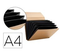 Classeur-trieur multo kraft carton 7 compartiments a4 fermeture elastique