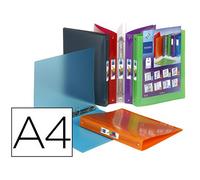 Classeur viquel 4 anneaux propyglass polypropylène 5/10e a4 dos 25mm personnalisable coloris assortis